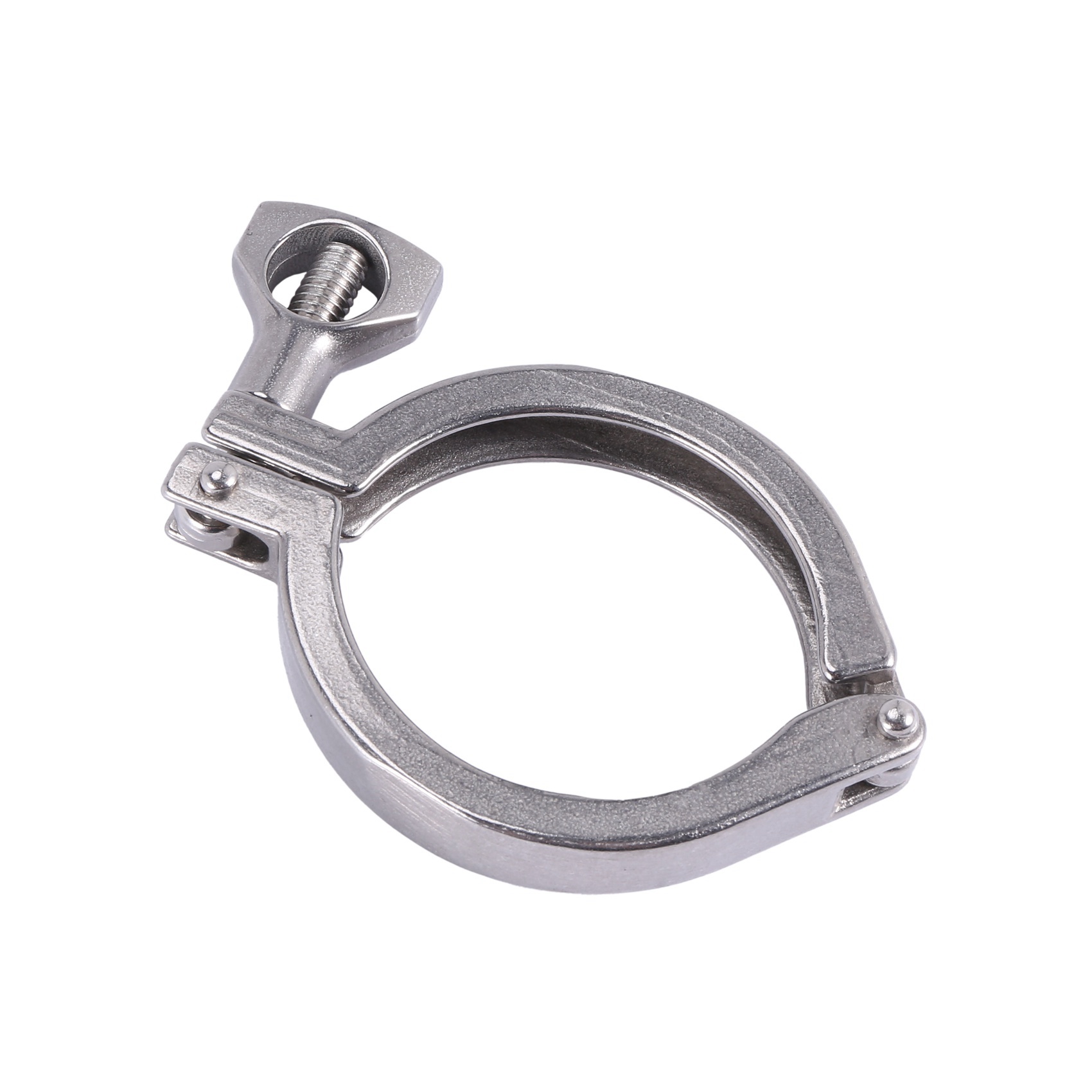 4Pcs Tri-Clamp Steel Single Pin Heavy Duty Tri Clamp with Wing Nut for Ferrule TC with Silicone Gasket 2 Inch