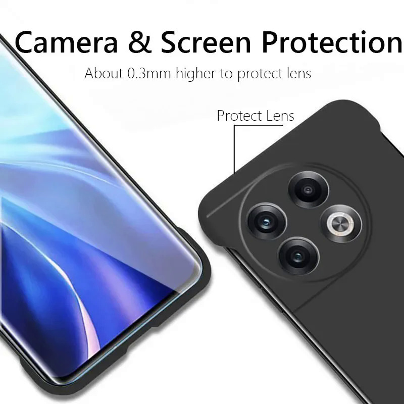 【NShisasN】Frameless Slim Skin Matte Hard Back Cover Case On For OnePlus 11 12 11R One Plus 11 11R OnePlus11 5G ShockProof Fundas Coque. 