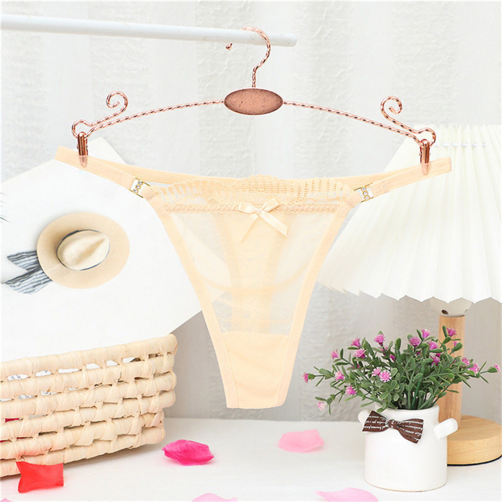 Womens Seamless Panties Low Waist Ultra Thin See Through Mesh Thong Pack Of Briefs Strap Lingerie For Women Трусы Женские