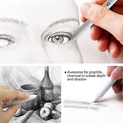Blending Stumps and Tortillions, Sketch Drawing Tools, Paper Art Blenders for Student Sketch Drawing. 