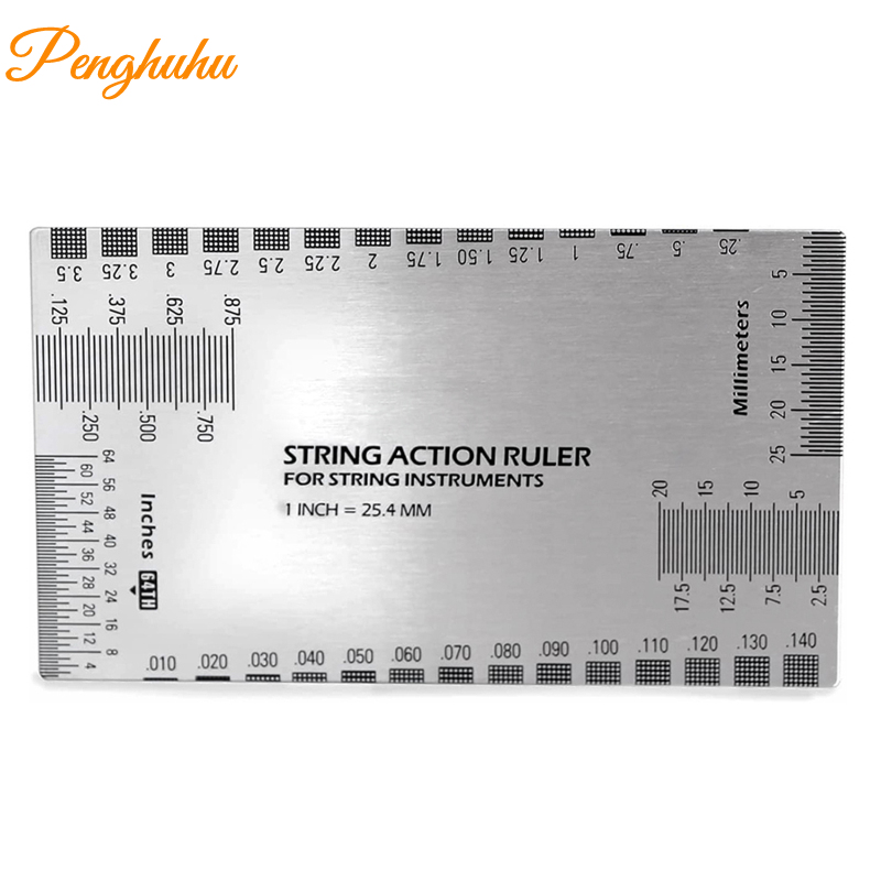 ph Baroque String Action Gauge Ruler Precise Measuring Ruler Set Up Tool Kit For Electric Bass Acoustic Guitar. 