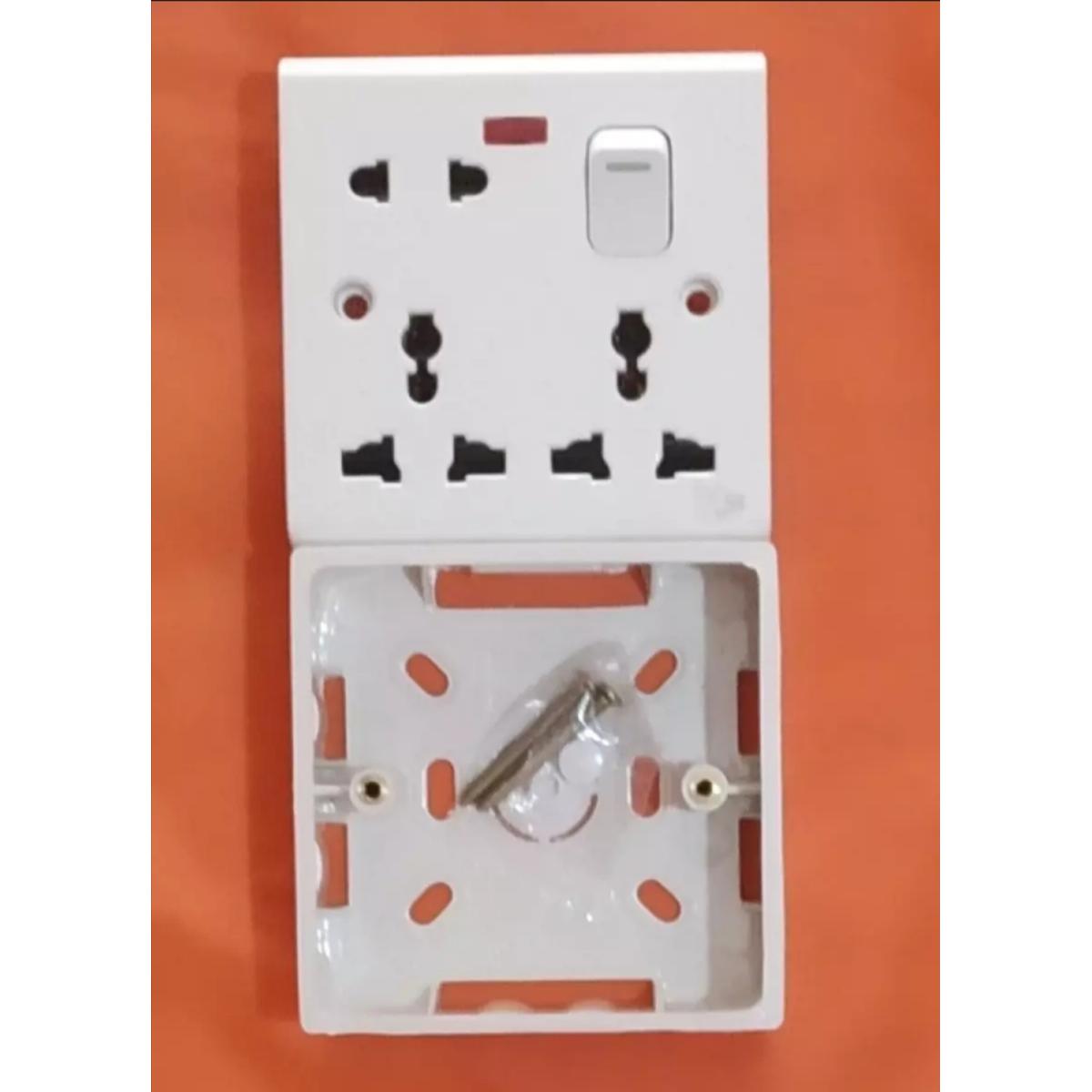 One Plus 13A 8 Pin Multi Function Combined Universal Switch Socket Double Electrical Wall 8Pin with Indicator ONEplus