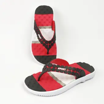sports red belt slippers