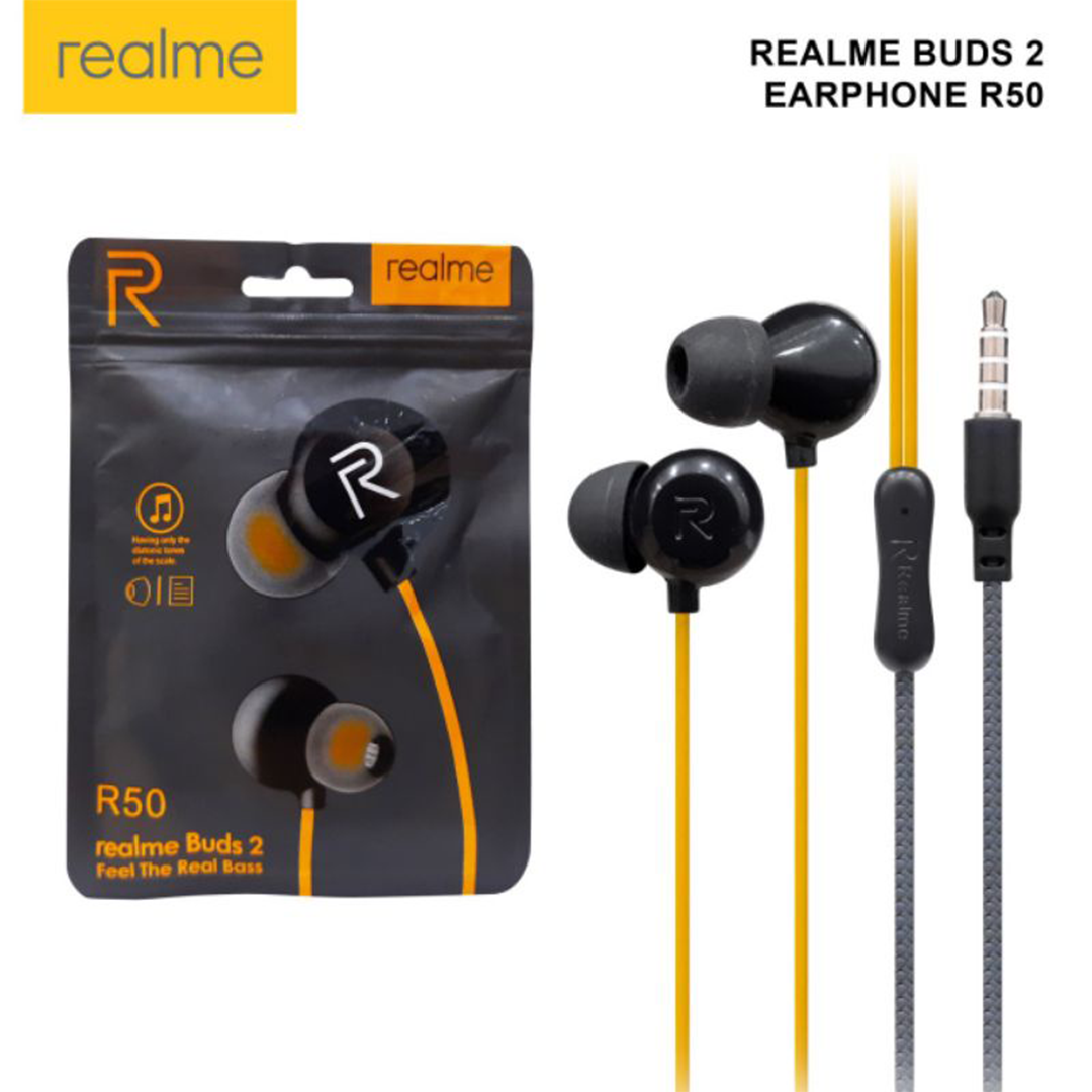 Realme R50 Buds Stereo Earphone Feel The Real Bass Multicolor