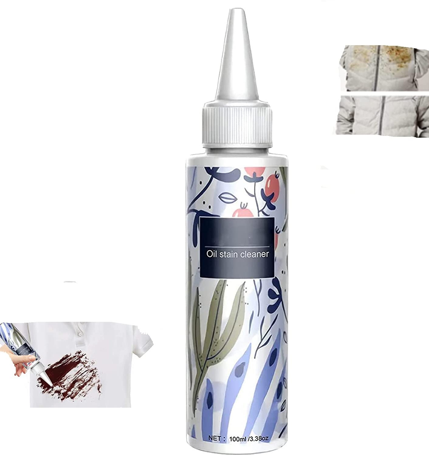 Jue-Fish Oil Stain Cleaner 100ml -- Removes stains from clothes ( JUST WoW ). 