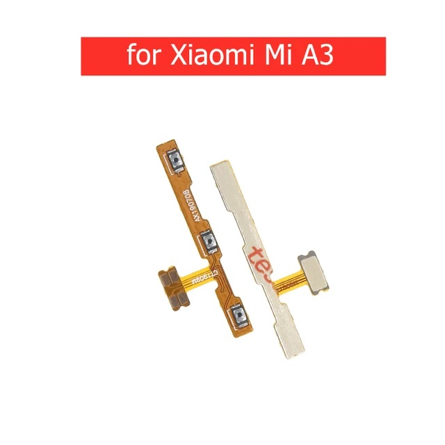 for Xiaomi Mi A3 Power Volume Side Key button Flex Cable On Off Switch Flex Replacement Repair Parts