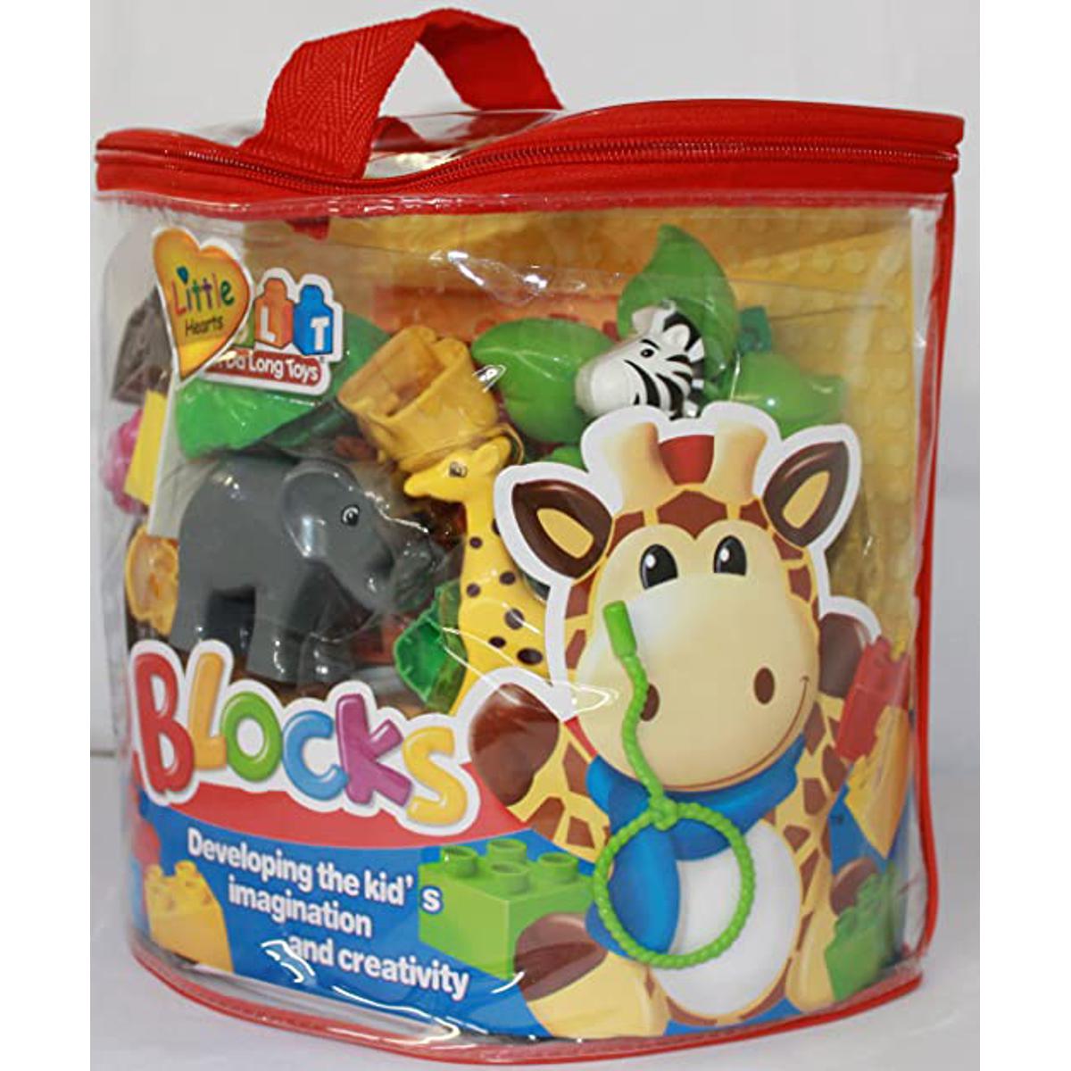 JDLT Building Blocks Zoo, Multi Color (43 Pieces)