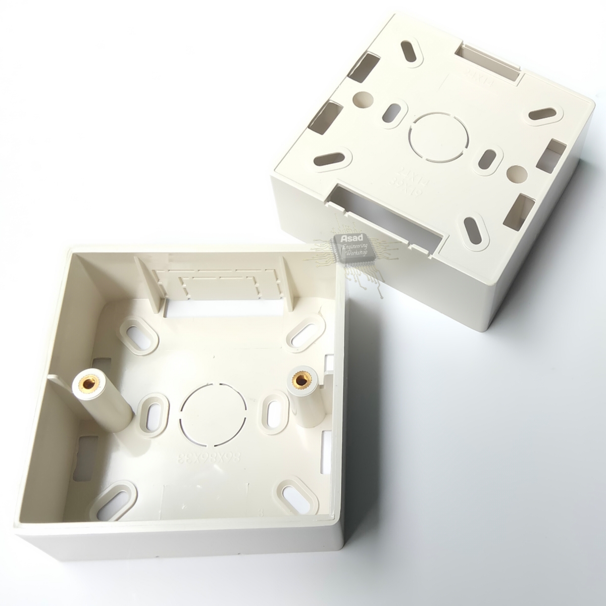 Single Gang PVC Back Box For Gang Switch Gang Socket One Gang Junction Box  - 2 Pcs. 