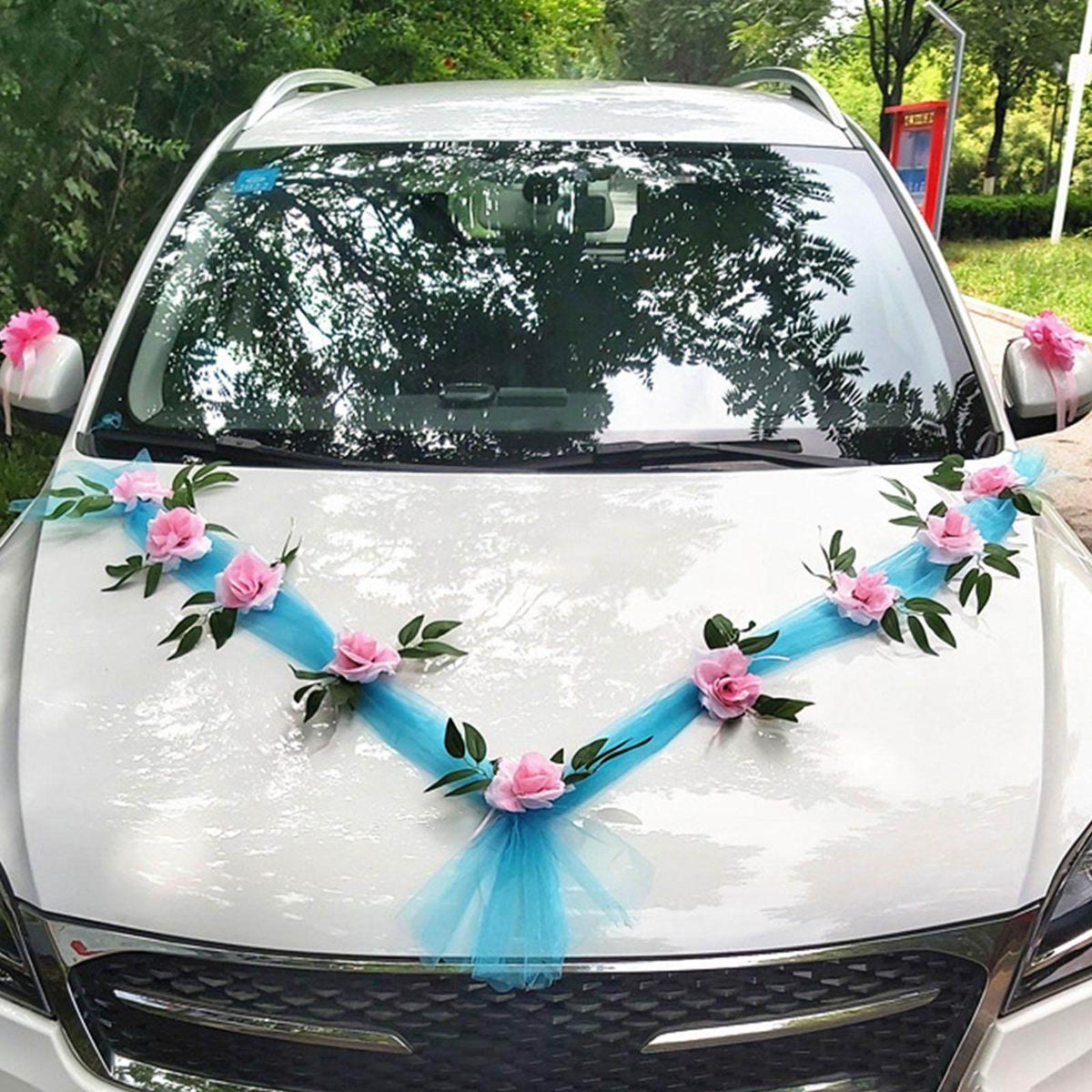 Wedding Car Flower Decoration Artificial Flowers Ornament for Ceremony Accessories
