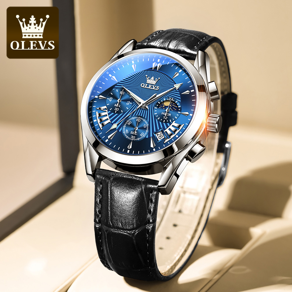 Olevs 2876 Luxury Fashion Chronograph Active Wrist-Watch For Men - Watch For Men - Watch For Men. 