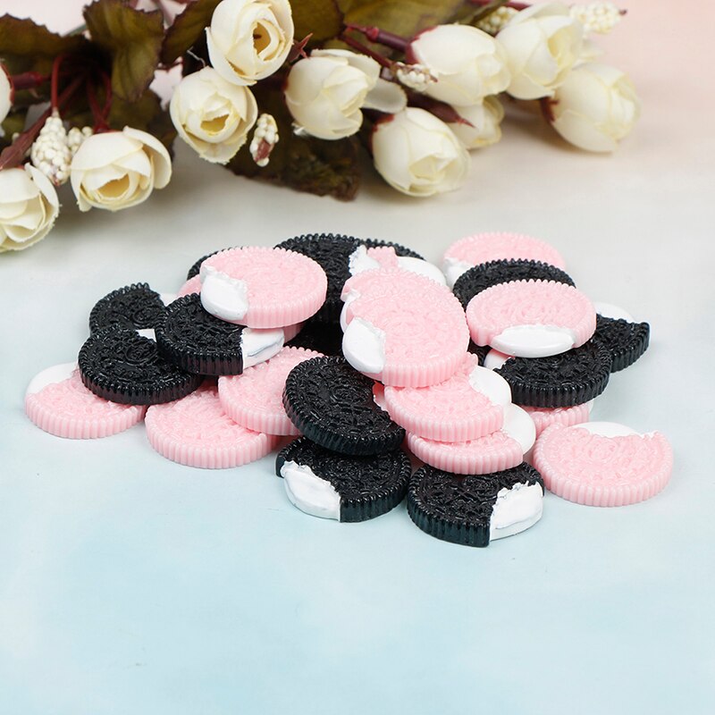 【happy one】10Pcs/Lot Polymer Chocolate Chip Cookies Slime Charms Modeling DIY Kit Box Toy For Children Slime Supply. 
