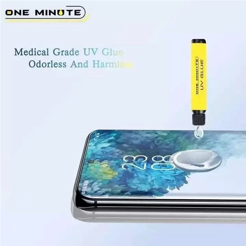 Tecno Spark 20 Pro+ OneMinute UV Glue Curved Tempered Glass Screen Protector For Tecno Spark 20 Pro Plus Screen Guard Gorilla Glass Protector With Easy Installation Full Kit. 