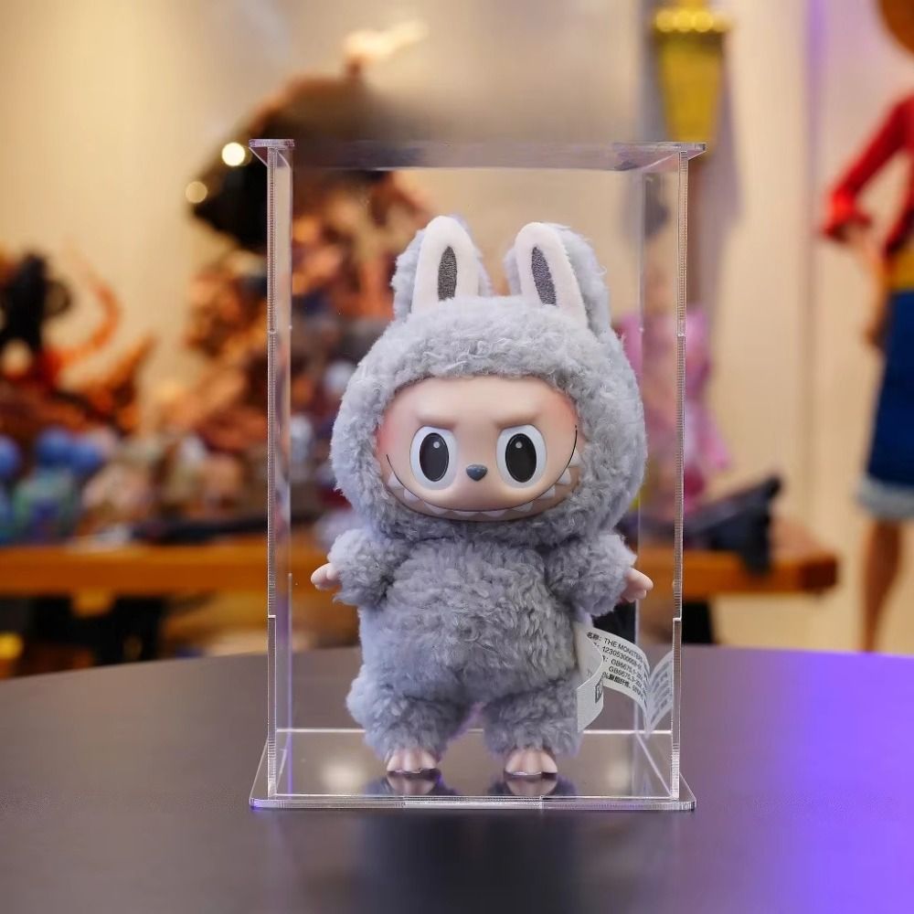 House Scene Dolls Transparent Labubu Doll Storage Case Large Capacity DIY Hand-made LABUBU Display Box Acrylic Clear Popmart Display Stand Studio. 