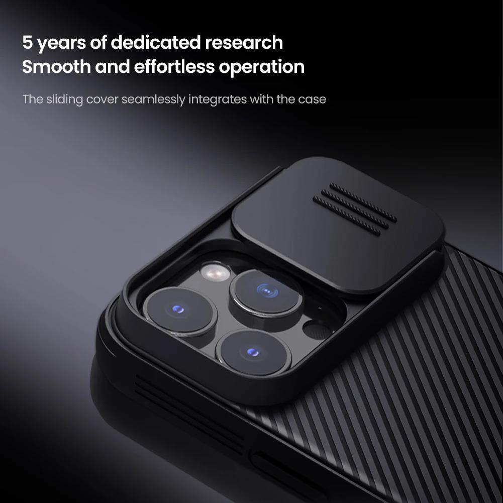 For iPhone 16 Pro Max / 16 Pro Case Nillkin Slide Lens Protection Bumper Camera Protection Back Cover for iPhone 16 Pro Max. 