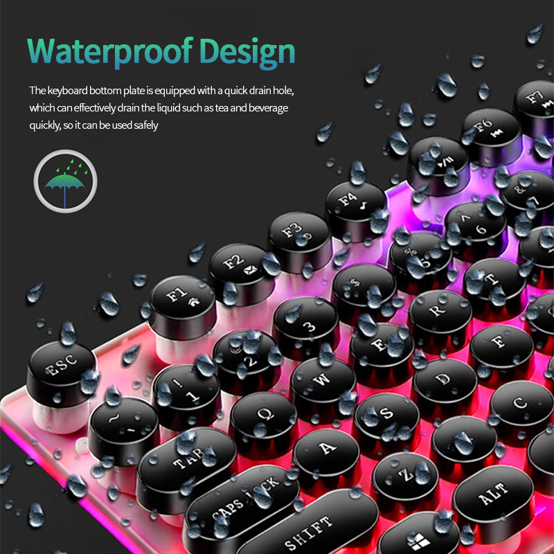 【Free Gift】GTX3000 Backlit Gaming Keyboard Mouse Combo Mechanical Feel Computer Gaming Set LED Backlight USB Keyboard Mouse Set Backlit Full Size 键盘 鼠标 Papan Kekunci Wire Tetikus Win XP/7/8/10 For PC/Laptop. 
