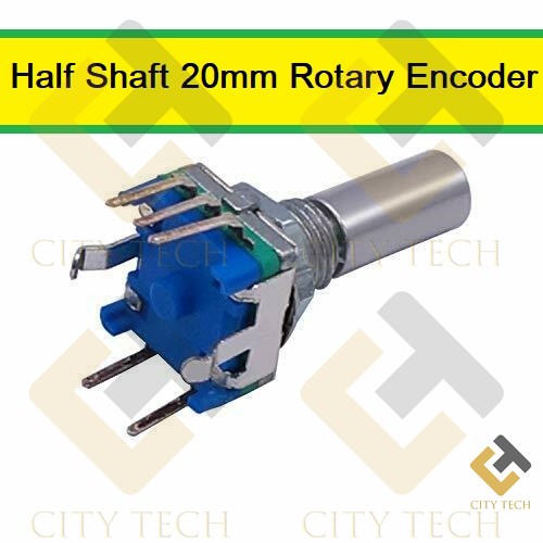 Half Shaft 20mm Rotary Encoder Code Switch Digital Potentiometer 20 Pulse Mechanical Rotary Encoder Flat Shaft Through Hole. 