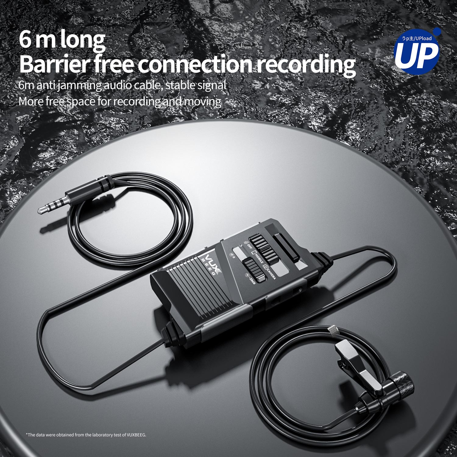 VUX BEEG UP10 Noise Cancelling Lavalier Microphone for Mobile Camcorder Audio Recorder Vlogging. 