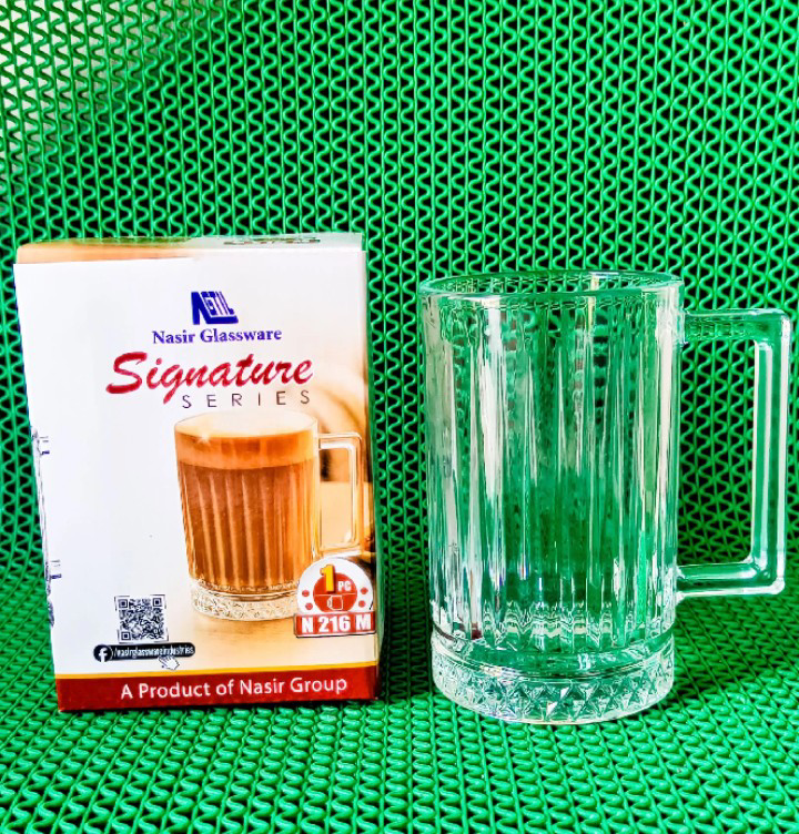 Crystal Clear Drinking Mug/ Water /Drinking /Coke / Sorbat/Milk/ Lassi/ premium mug 1pc N116M-1PC