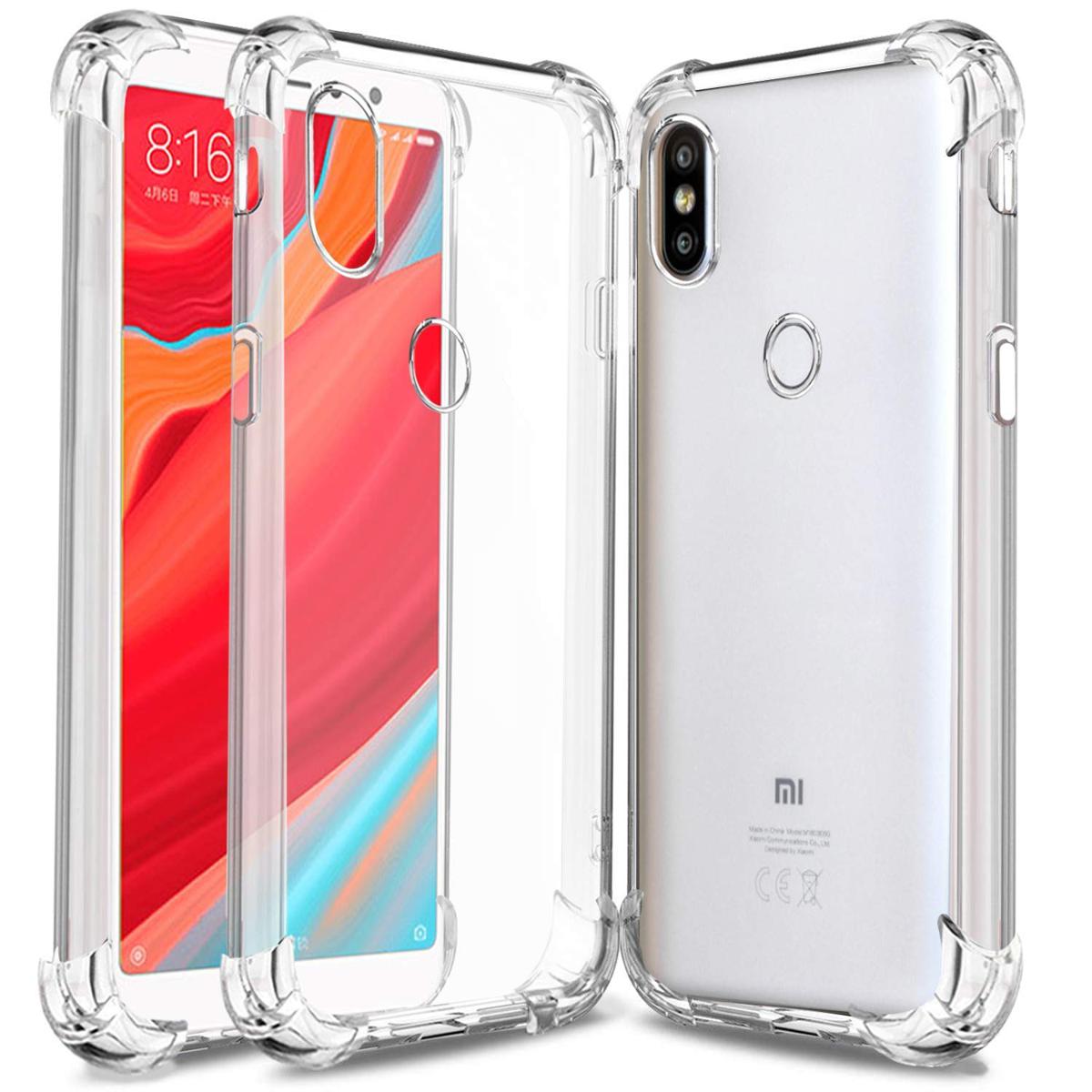 XIAOMI MI REDMI S2 / Y2TRANSPARENT Clear Shockproof Corner Screen and Camera Protection Soft Silicon TPU Back CASE Cover