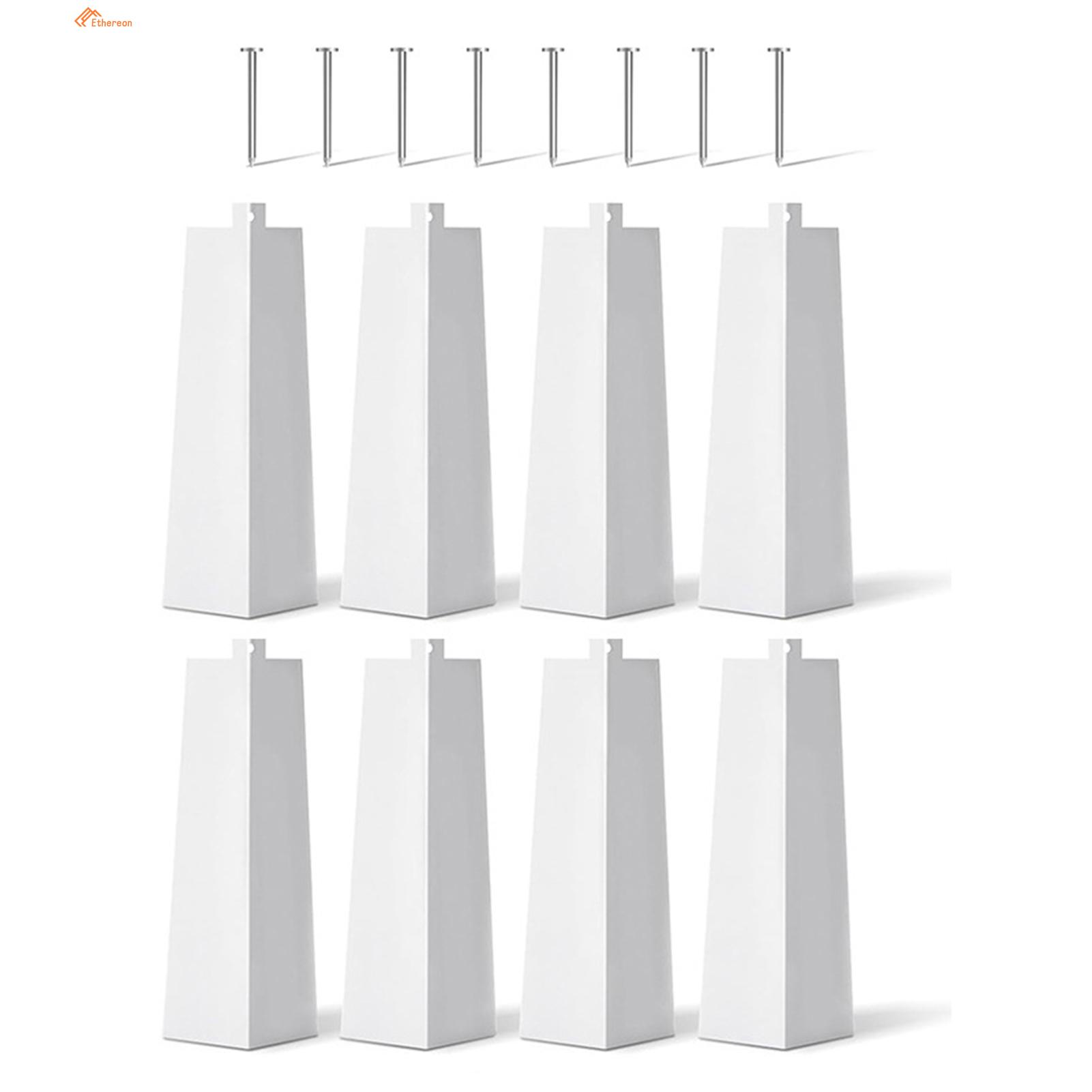 Ethereon Aluminum Corner Caps 8pcs White Aluminum Siding Corners Rustproof High Strength Trim Caps for Smooth Siding Corrosion Resistant Corner Trim for Home Exterior Siding Corner Protector