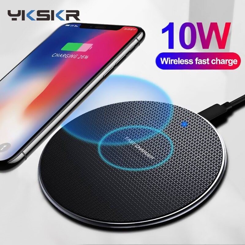 Qi wireless charger For Samsung Galaxy S8 S9 Plus Note 8 9 For IPhone X XR XS 11 Pro Max 10w Fast Charging Pad wireless Charger BQ.