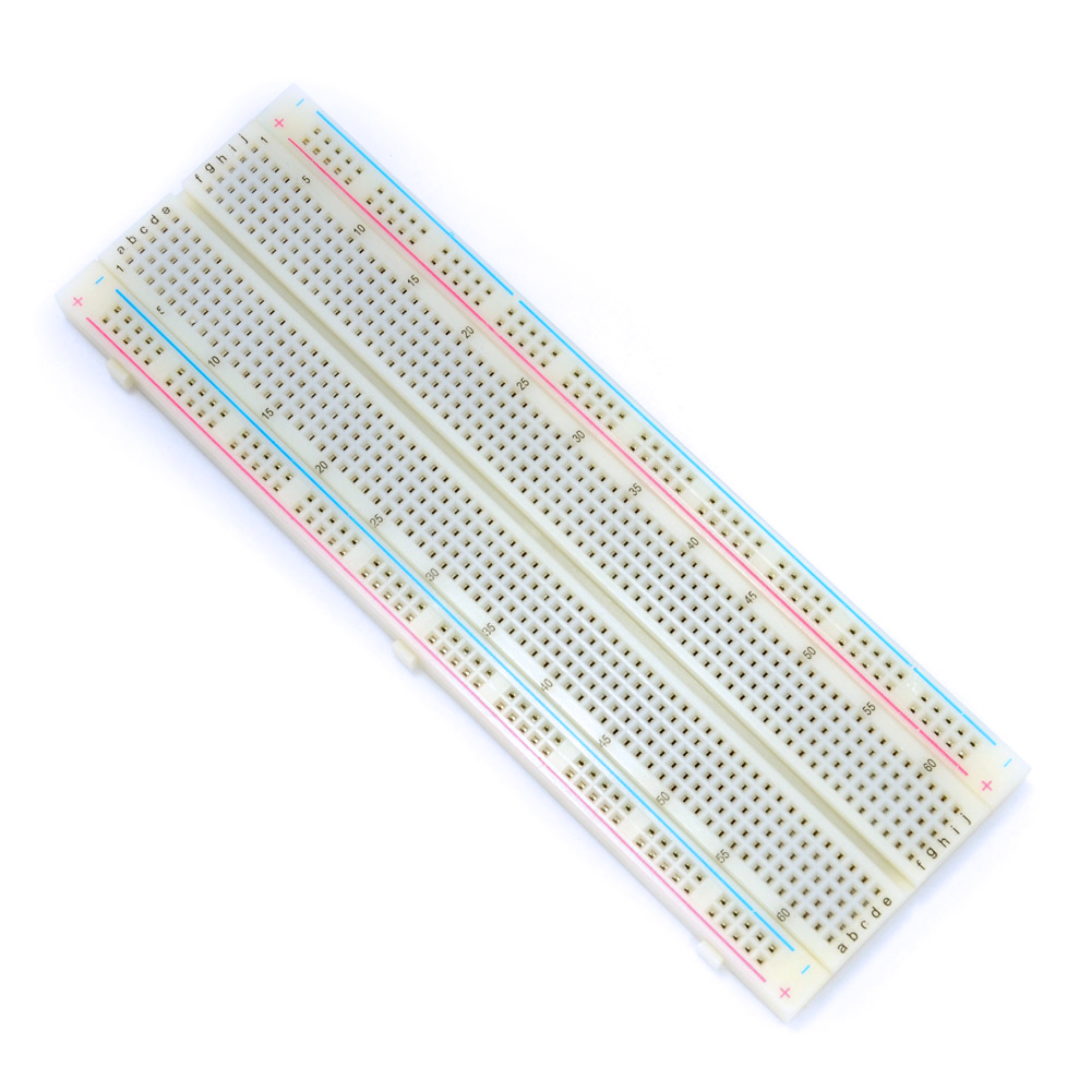 830 Point Breadboard Full Size Solderless WHITE Prototyping Test Circuit Board Plug-In 830 Tie Points Pin For Arduino Project Board Cables Connectors DIY - Multi Plug - Multi Plug. 