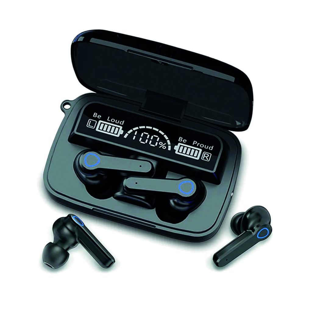 V5.1 BT Wireless M19 Newest Digital Indicator True Wireless Headset-Black - Earbud. 