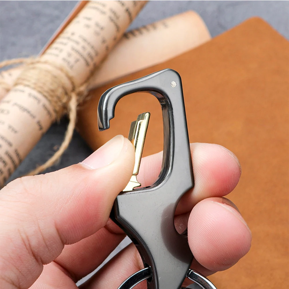 Metal Key Ring Mini Foldable & Multi-Functional Keychain Ring. 