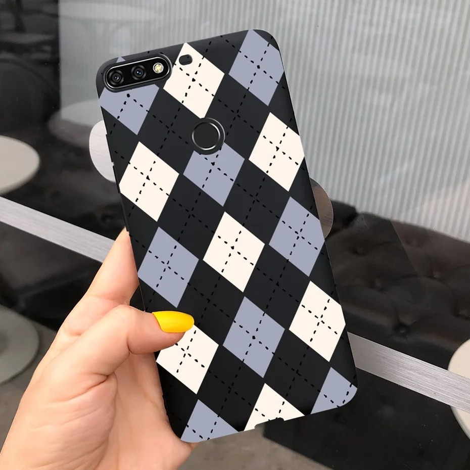 For Huawei Y7 Prime 2018 Lovely Printing Macaroon Silicone Soft Phone Case Back Cover For Huawei Y7 (2018) Y7Prime LDN-LX3 LX2. 