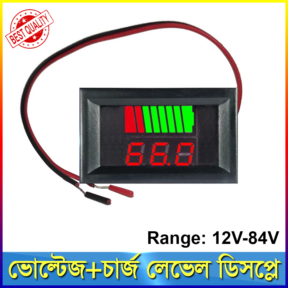 12V LED Blue Dispaly Lead-acid Battery Charge Level Indicator - Foto 14