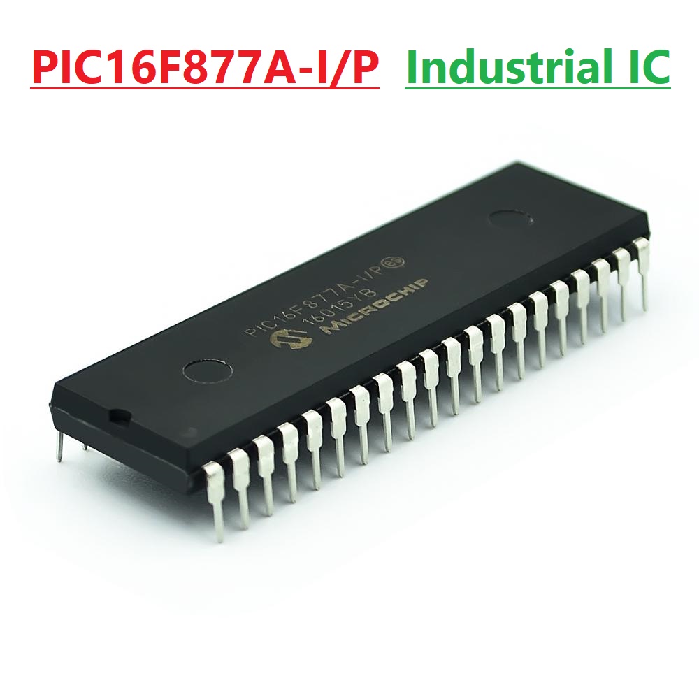 PIC16F877A PIC16F877 PIC-16F877 PIC 16F877 Microcontrollers IC 8-Bit 20MHz 256B EEPROM Microchip MCU DIP-40 40 Pin Dual In Line Package Chip Electrical Circuitry & Parts. 