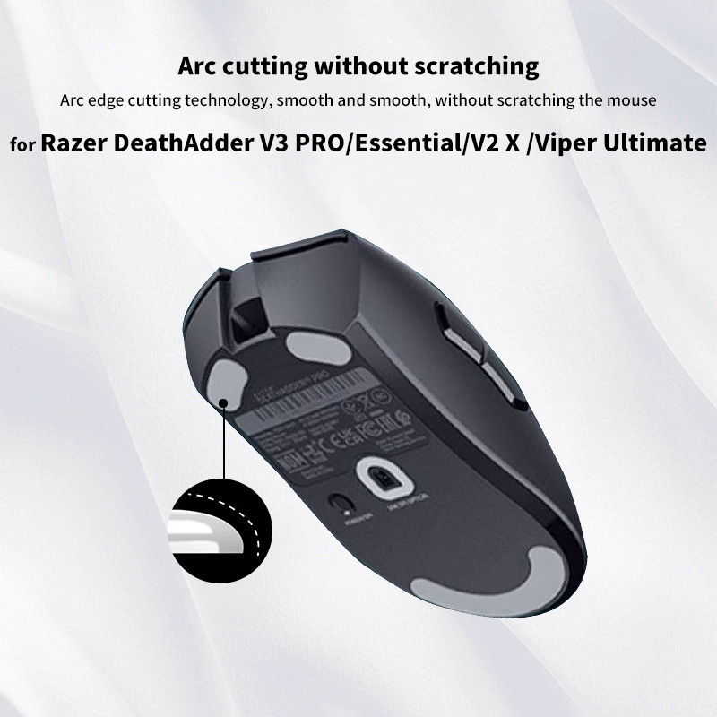 1 Set Mouse Skates Gaming Mouse Foot Pads Sticker For Razer DeathAdder V3 PRO/Essential/V2 X /Viper Ultimate E-Sport Gamer Creek. 