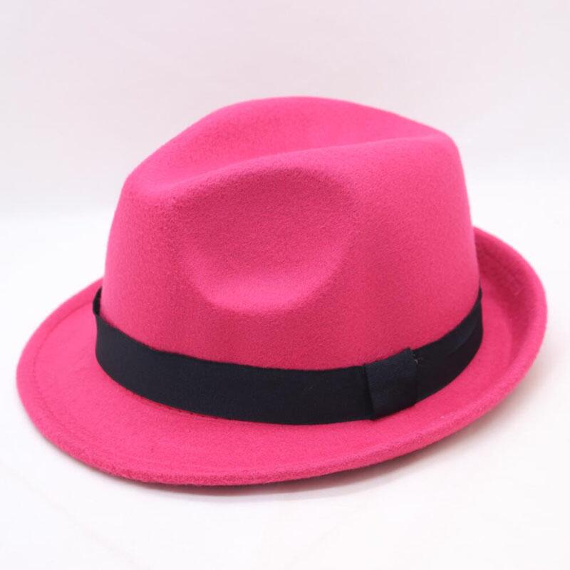 【happy one】wool Derby Fedoras Cap Felt Billycock Hats Winter Bowler Fedora Trilby Hats Man's Cap. 