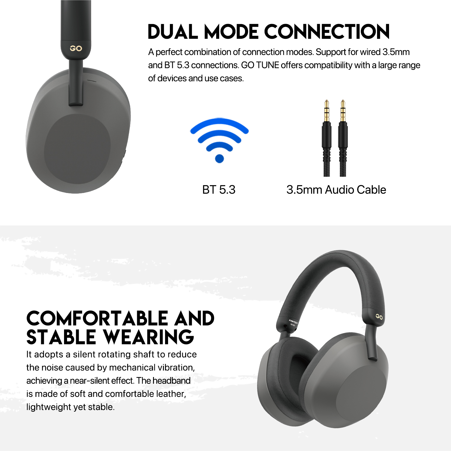 FANTECH WH06 Go Vibe Wireless Dual Mode Headphone.