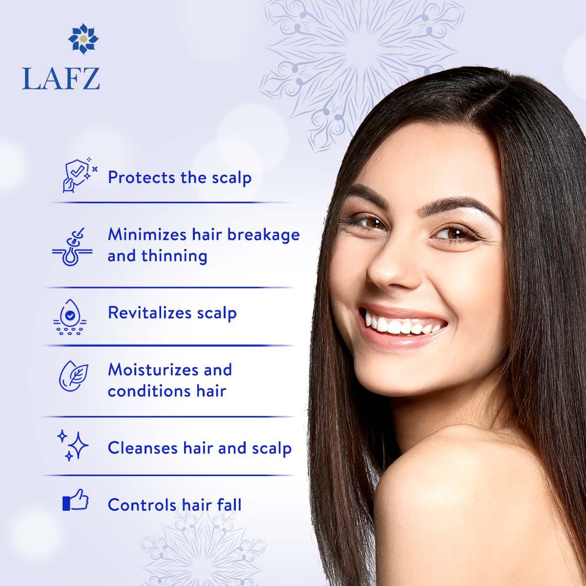 Lafz Shampoo (200ml) - Onion Seed Oil. 