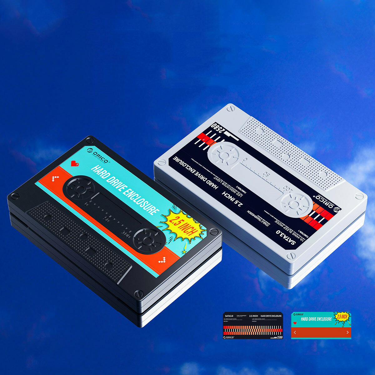 ORICO 2.5'' HDD Enclosure ATA to USB3.0 External Hard Drive Case 5Gbps / 6Gbps Type-C HDD Case With DIY ticker. 