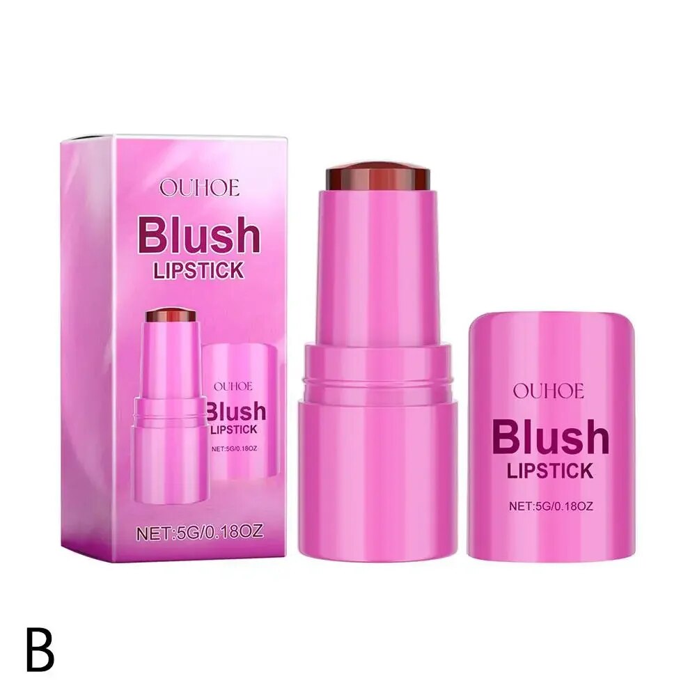 Blush Jelly Lipstick Rouge Cream Shimmer Blusher Stick Color Matte Moisturizing Blush Lip Makeup Cheek Tint Monochrome Mud I4f7. 