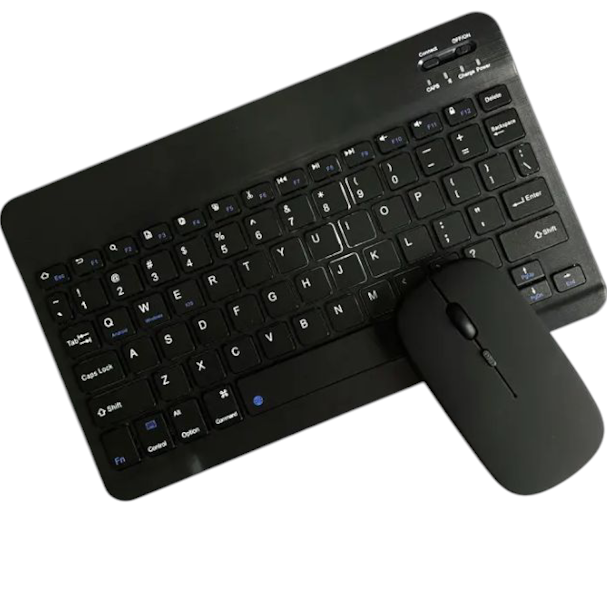 Rechargeable BT Wireless Gaming Keyboard and Mouse Combo white & black Color  for Laptop ipad Android IOS Windows Mobiles Tablets. 