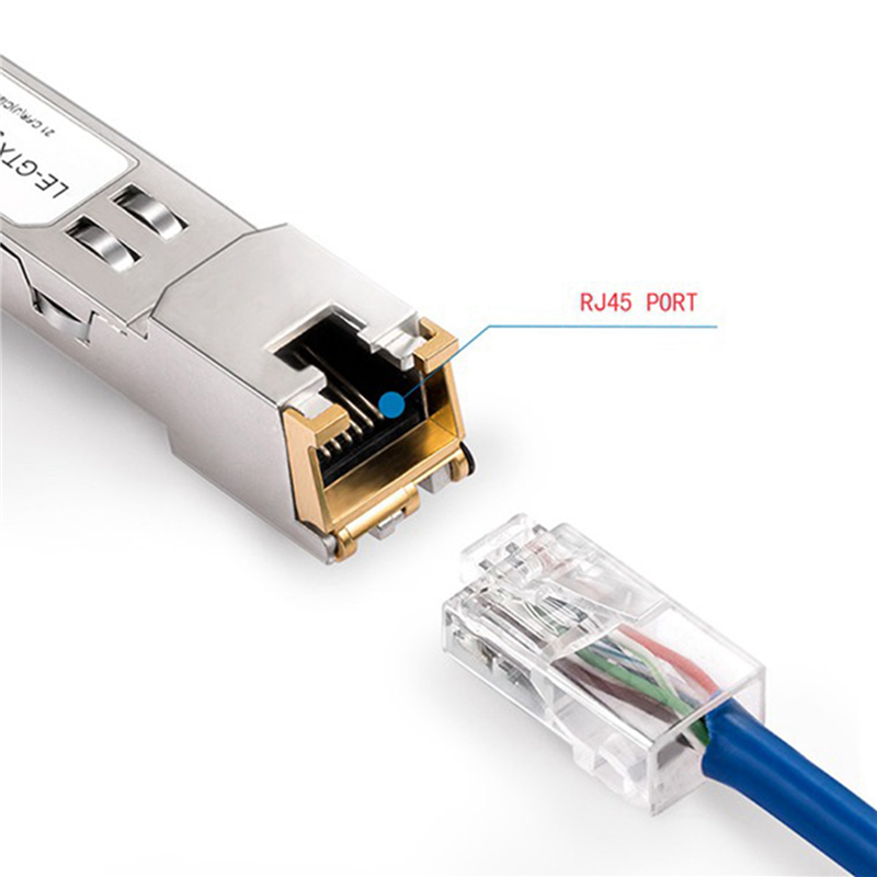 SFP Module RJ45 Switch Gbic 10/100/1000 Connector SFP Copper RJ45 SFP Module Gigabit Ethernet Port 5Pcs. 