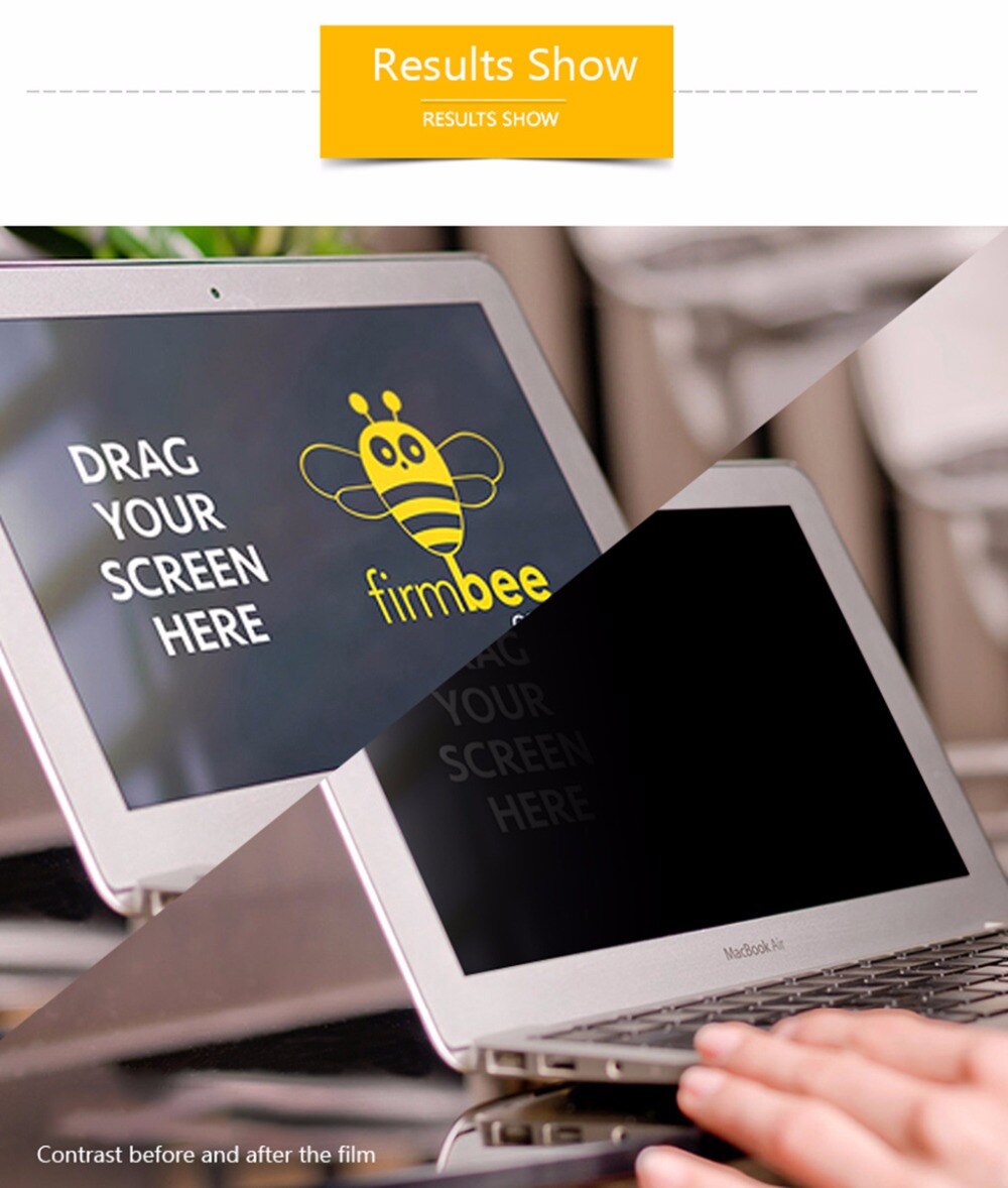 13.3 inch 16:10 28.6cm*17.9cm Screen Protectors Laptop Privacy Computer Monitor Protective Film Notebook Computer Privacy Filter. 