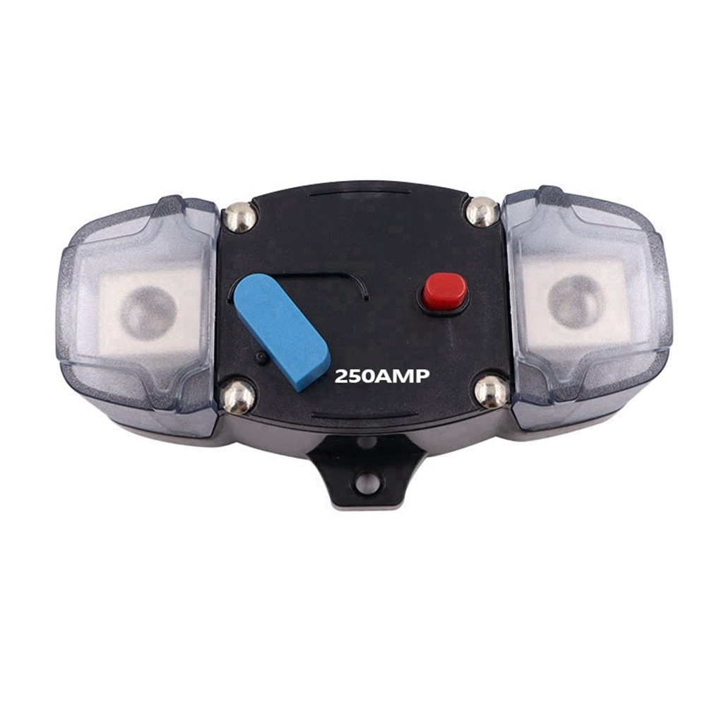 250A Circuit Breaker Manual Reset, Car Stereo Audio Inline Fuse Block Holders Inverter for Automotive Rv Marine Boat