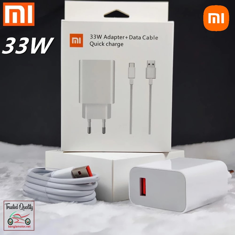 Original Xiaomi Mi 33W Fast Charger With Type-C Cable. 