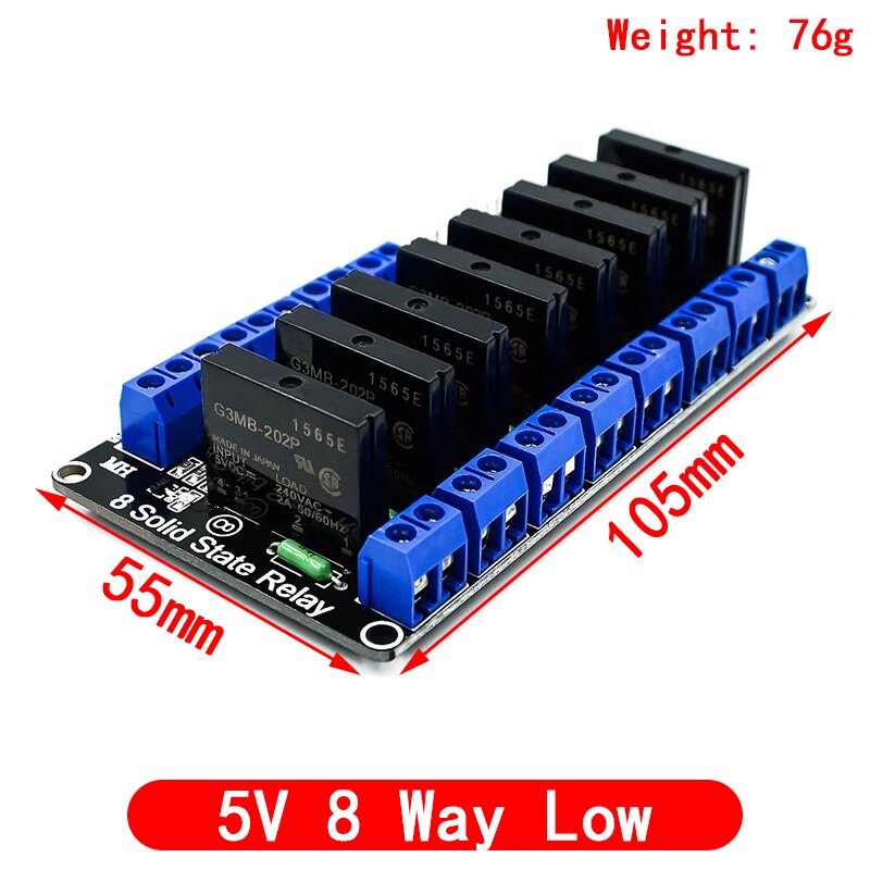 5V Relay 1 2 4 8 Channel For OMRON SSR High Low Level Solid State Relay Module 250V 2A For Arduino - 317966615. 