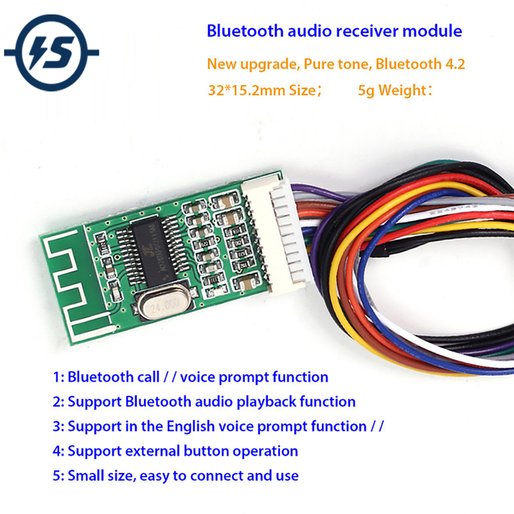 KCX_BT002 Bluetooth Audio Receiver Board Module Lossless 4.2 Wireless Audio IC Board MP3 Decode MP3 Module