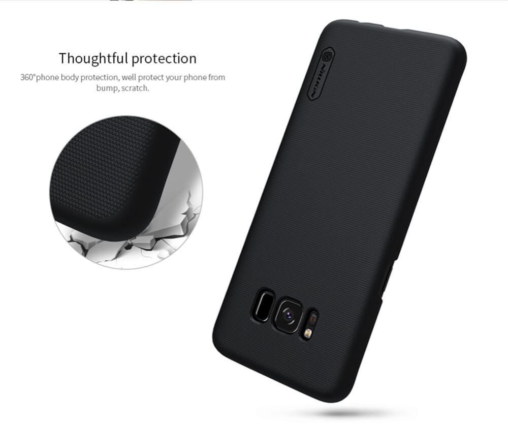 Nillkin [ Galaxy S8 Plus ] Super Frosted Shield Matte cover case for Samsung Galaxy S8 Plus ( S8+) - Black ( Back Case Cover For Smartphone ). 