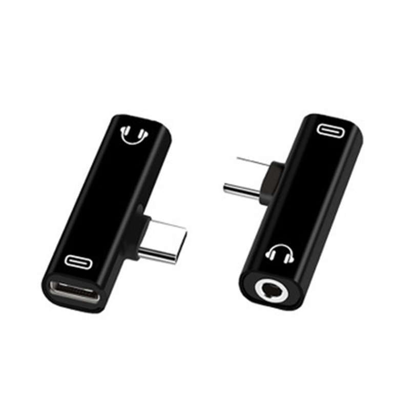 New 2 IN1 Type C To 3.5mm Jack Earphone Charging Cable Audio Converter OTG Adapter for Xiaomi Huawei Tablet