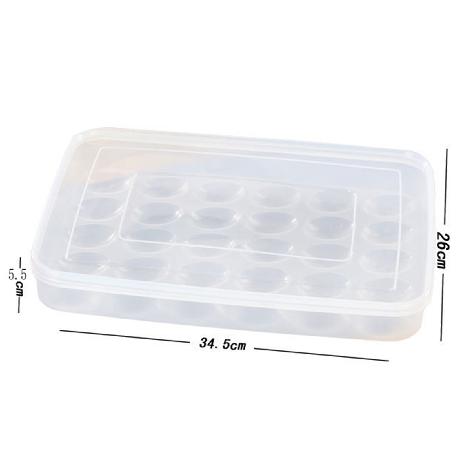 HelloWorld Egg Tray Marginal Uplift Convenient Translucent Durable Egg Holder. 