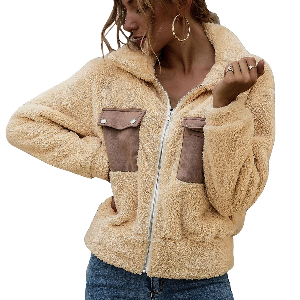 fuzzy full zip jacket