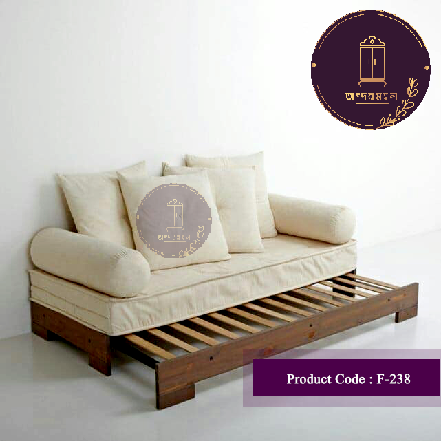 Andormahal MDF Sofa-cum-Bed (Without Foam)-(6ft by 4ft). 