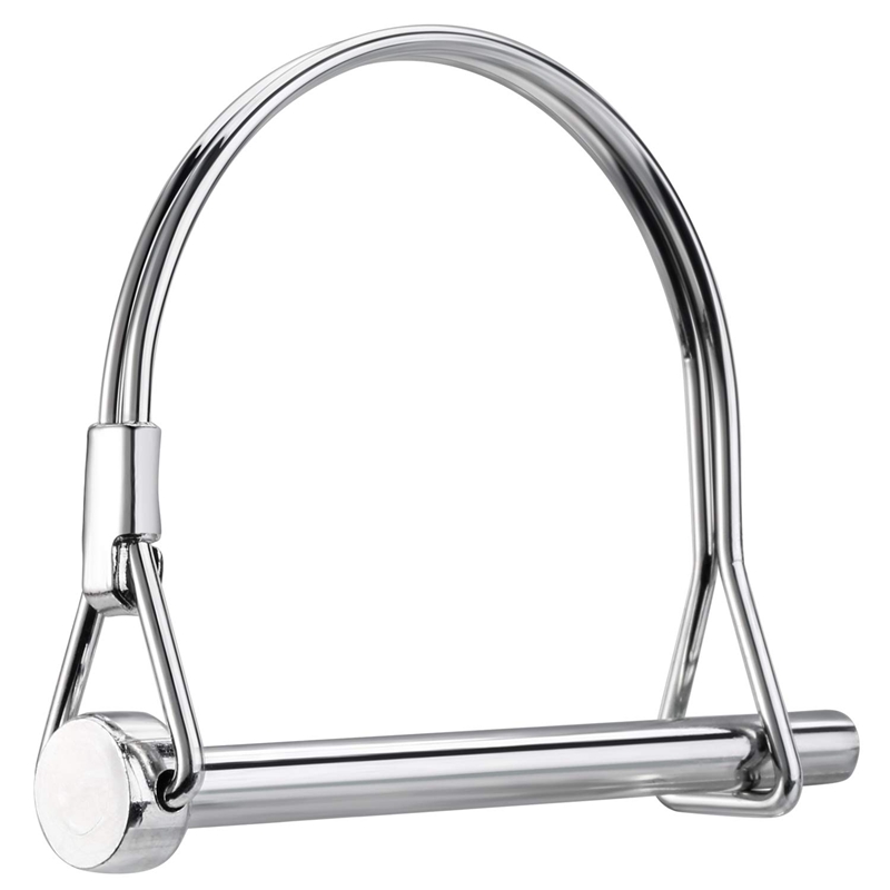 10 Pieces Shaft Locking Pin Safety Coupler Pin 1/4 Inch Diameter in 2 Shapes of Square and Arch (Silver). 